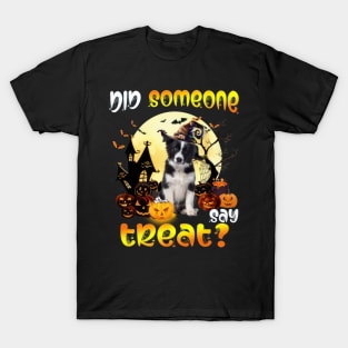 Border Collie Did Someone Say Treat Happy Halloween T-Shirt